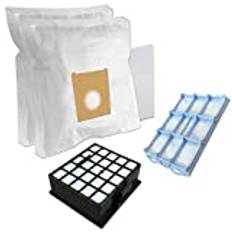 SET - 10 dammsugarpåsar + HEPA-filter + motorskyddsfilter lämplig för Siemens VSZ 3... Series Z 3.0 / Siemens Synchropower VS06G1812/03, VS06G1831/01, VS06G1831/02
