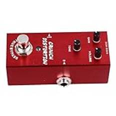 Guitar Distortion Effector, High Gain Metal Distortion Pedal Elgitarr Effektpedal True Bypass Looper Switcher för Elgitarr (AN-05 Röd)