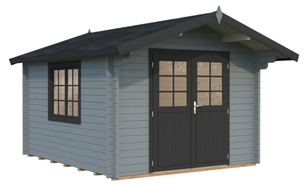 STUGA PALMAKO SALLY 10,2M² LJUSGRÅ/ANTRACITGRÅ