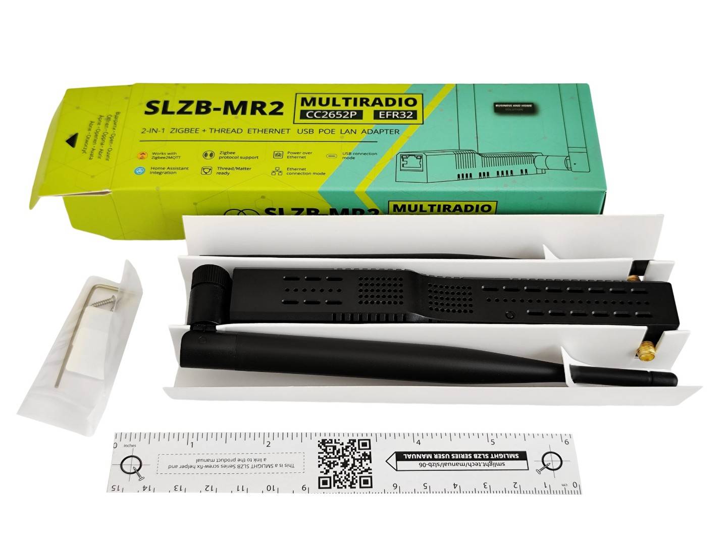 SMLIGHT SLZB-MR2U – Zigbee 3.0 LAN Gateway med PoE och Z2M