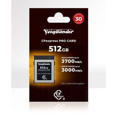 Voigtländer CFexpress Professional, Type-B (3700/3000 MB/s)  512 GB