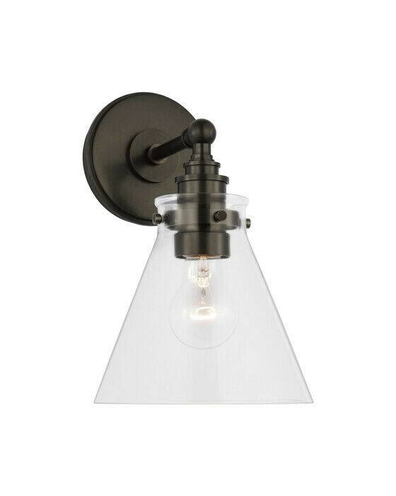 Parkington Small Single Wall Light Bronze/Clear glass