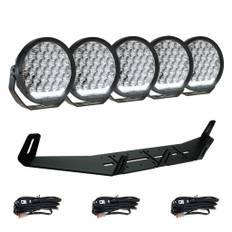 Extraljuspaket DRL 990W (5x LED 9" Extraljus + hållare + reläsats)
