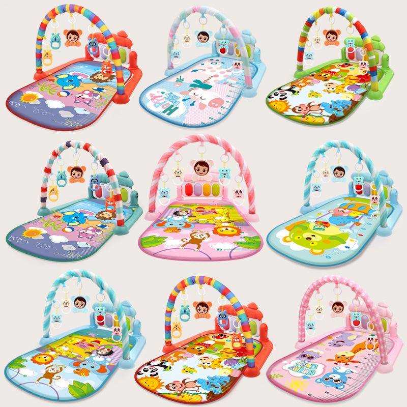 Fitness stand baby music pedal piano game mat baby foot piano 36 month old newborn toy