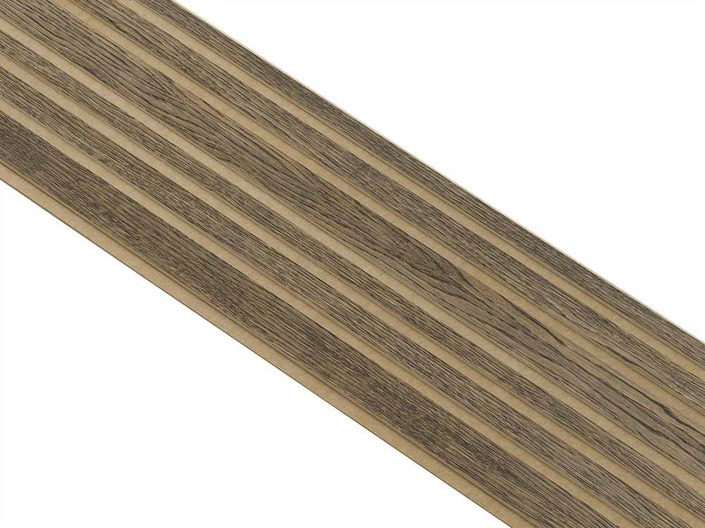 I-Wood Basic Mixed listebredde paneler, i sort oliering - mål 16 x 300 x 2780 mm.