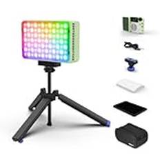 Amaran Ace 25c RGBWW LED-lampa i fullfärg – kit, 32 W on-camera videoljus, 2300 K–10 000 K, 5908 lux @ 0,5 m, USB-C snabbladdning, magnetisk montering, trådlös amaran appkontroll – grön