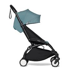 BABYZEN YOYO2 Kinderwagen (Kinderwagengestell Black und 6+ Textile Set Aqua) - Inklusive Gurt, Rückenlehne, Verdeckbügel, Schultergurt, Aufbewahrungstasche, Sitzpolster und farbgleichem Verdeck