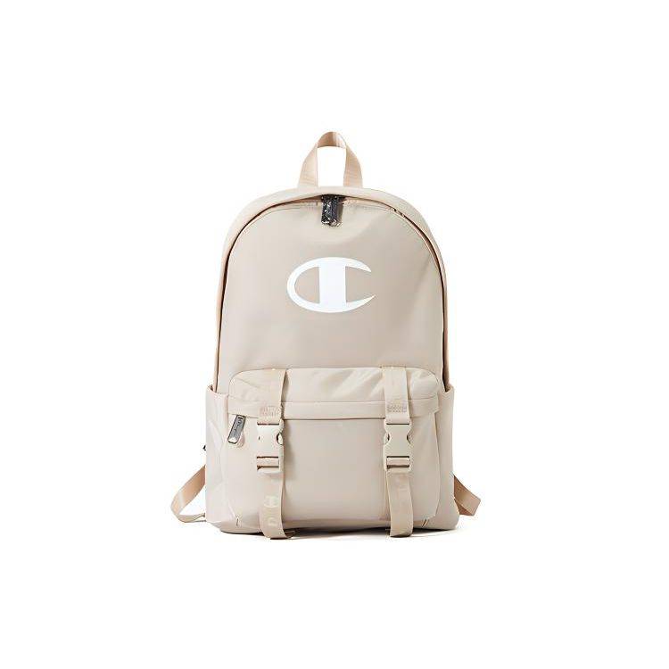 Champion Fashion Basic Versatile Printed Logo Casual Sports Fabric Backpack Unisex Backpack Wheat-Brown Black U2CACPU01-BBG001 Wheat Umber