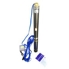 CHM GmbH® Djupbrunnspump 3 tum 750 watt 3780 l/h 8,4 bar 30 m kabel+ skyddsbox, dränkbar pump