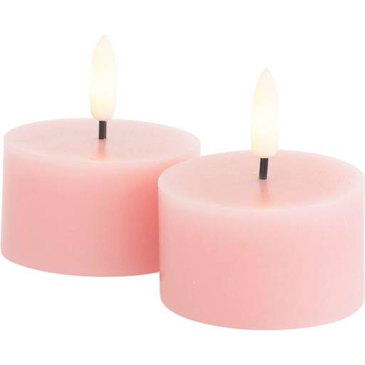 10 st Sirius Sille LED värmeljus, batteri, rosa.