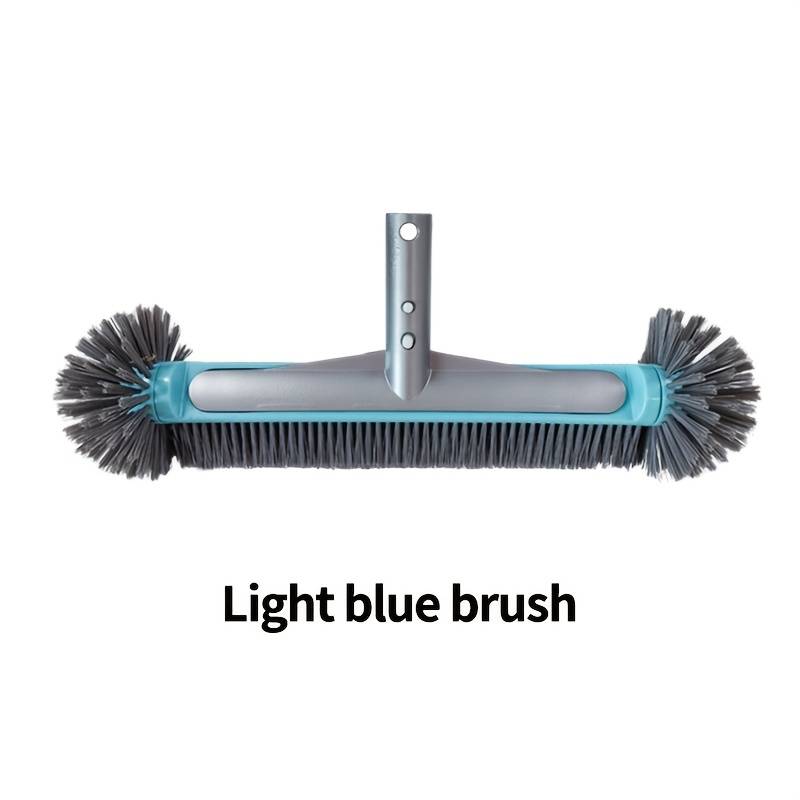 TEMU 1pc 12 Inch Easy-to-clean Detachable Pool Cleaning Brush - No Electricity Required, Plastic Construction, No Handle Only Brush