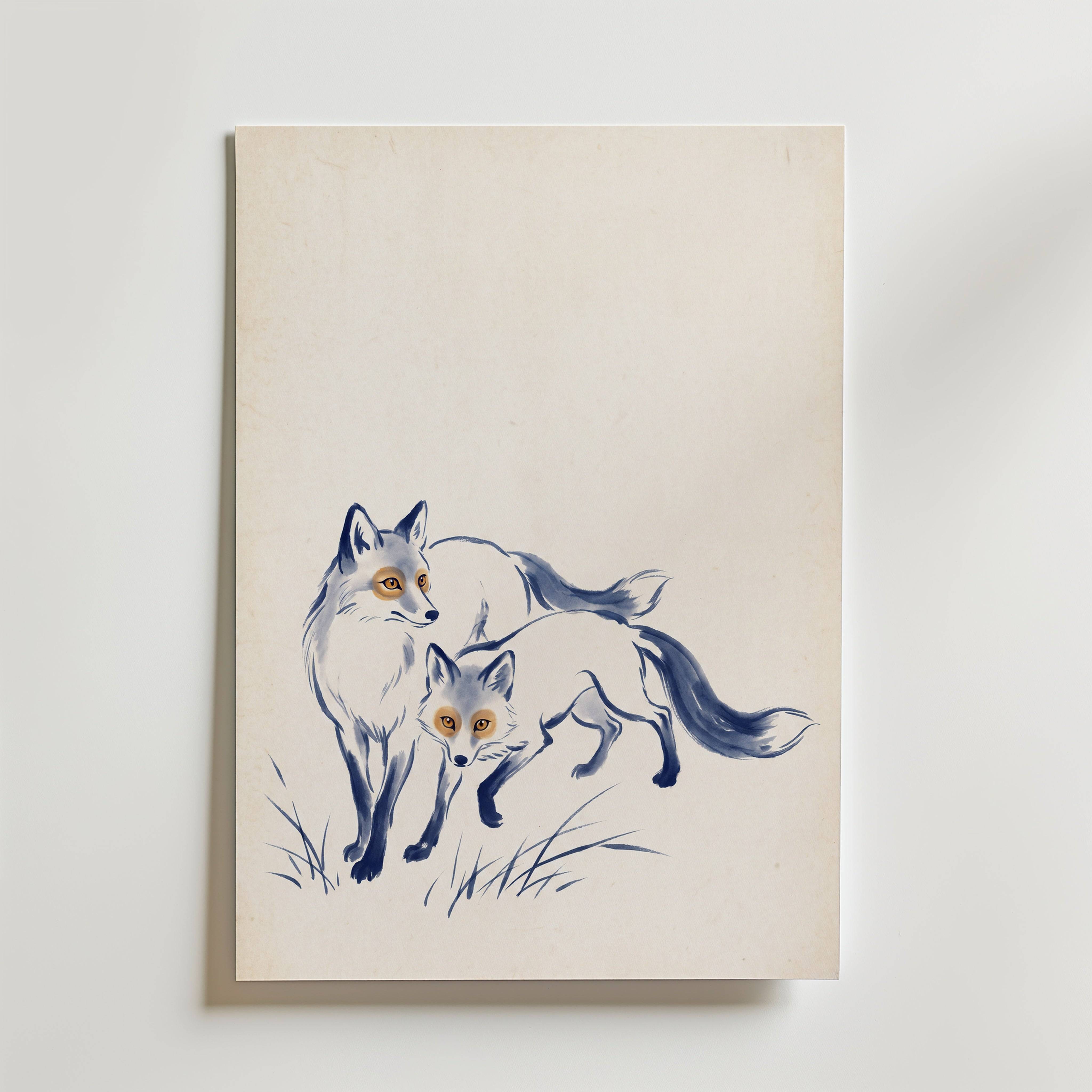 Golden Fox - Premium Canvas 70x100 cm Utan passepartout