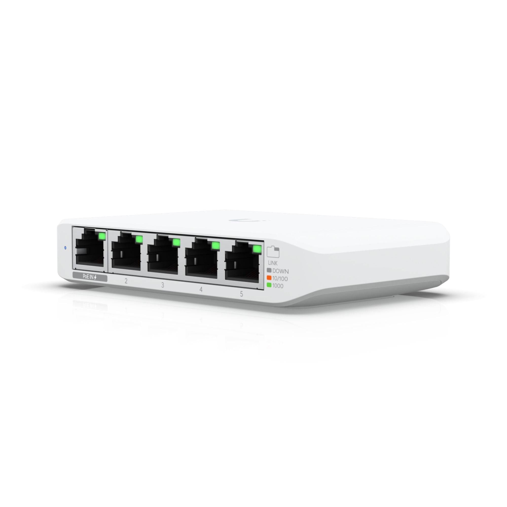Ubiquiti USW-FLEX-MINI-5 Networks UniFi Switch Flex Mini (5-pack) Managed Gigabit Ethernet (10/100/1000) Power over Ethernet (PoE) White