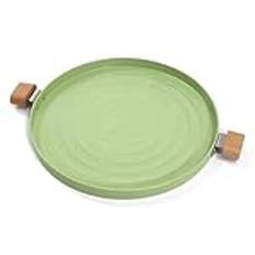 Camping Grill Pan, BBQ Grill Pan | Smokeless non-stick rund stekpanna | Matlagningsredskap Bakning av grillkamin med handtag för camping