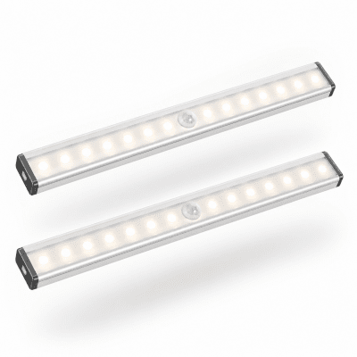 Trådlös LED-lampa med Rörelsesensor 21 cm – Dimbar & Uppladdningsbar -  Kallvit, Antal (Färg: Kallvit, Antal: 2-Pack – Mest populär)