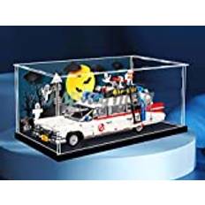 DK DISPLAYKING Akrylmonter för Lego Ghostbusters ECTO-1 10274 (Lego-set ingår inte) (med tema-bakgrund)