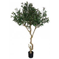 Kunstigt Oliventræ H205 cm - Brun/Mørkegrøn