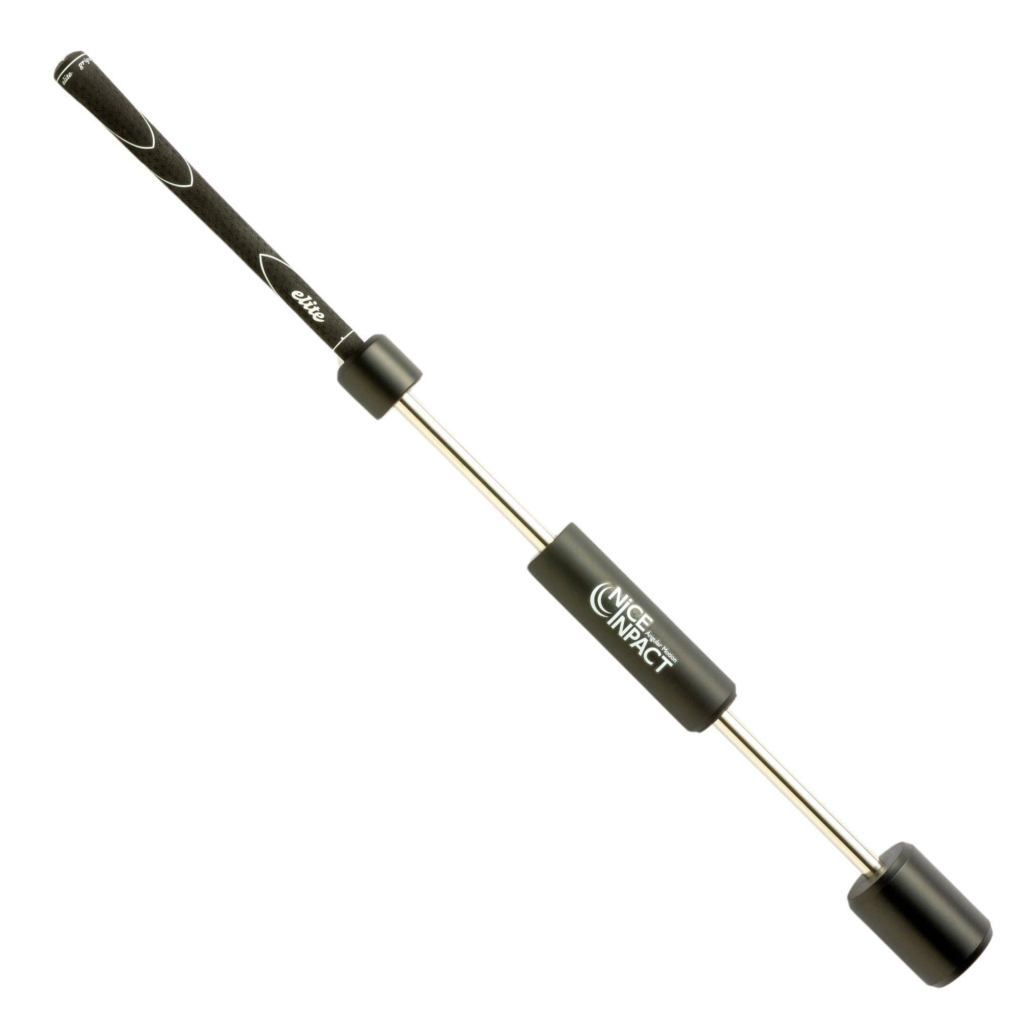 Uchida Nice Impact Golf Practice Equipment Swing Realistic Hit Feeling Practice Swing Indoor 80cm Model [UUUM Golf] svart