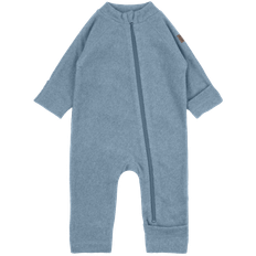 Mikk-line Drenge Fleecedragt - Faded Denim Melange - 98