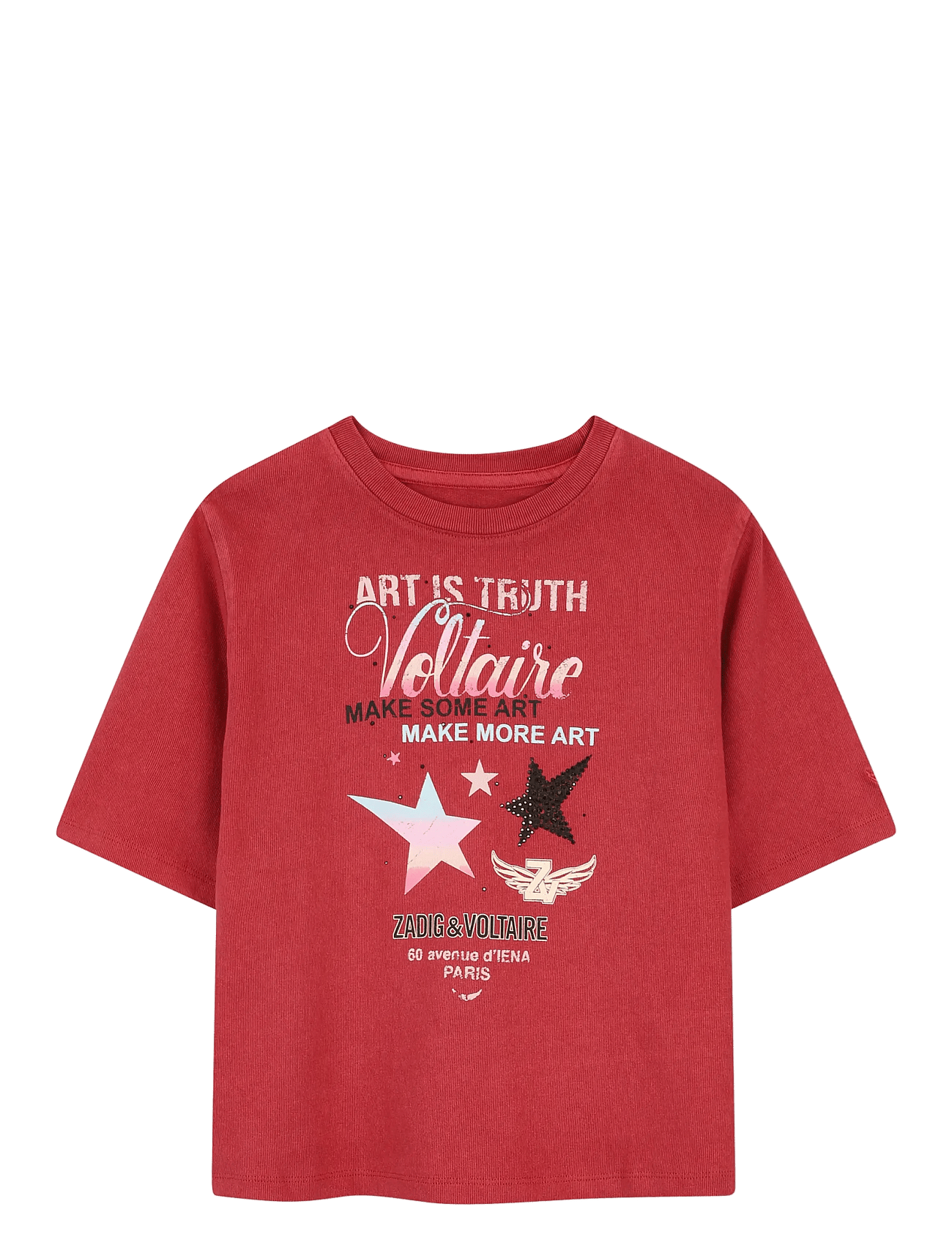 Zadig & Voltaire Kids Short Sleeves Tee-Shirt - Red - 176