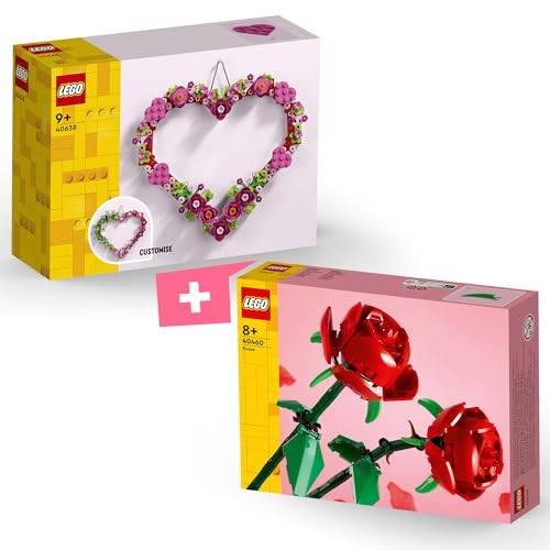 LEGO Flip Love Set: Hjärta Dekoration Och Rosor (40638 40460) - Present Till Mors Dag Och Alla Hjärtans Dag, Creator