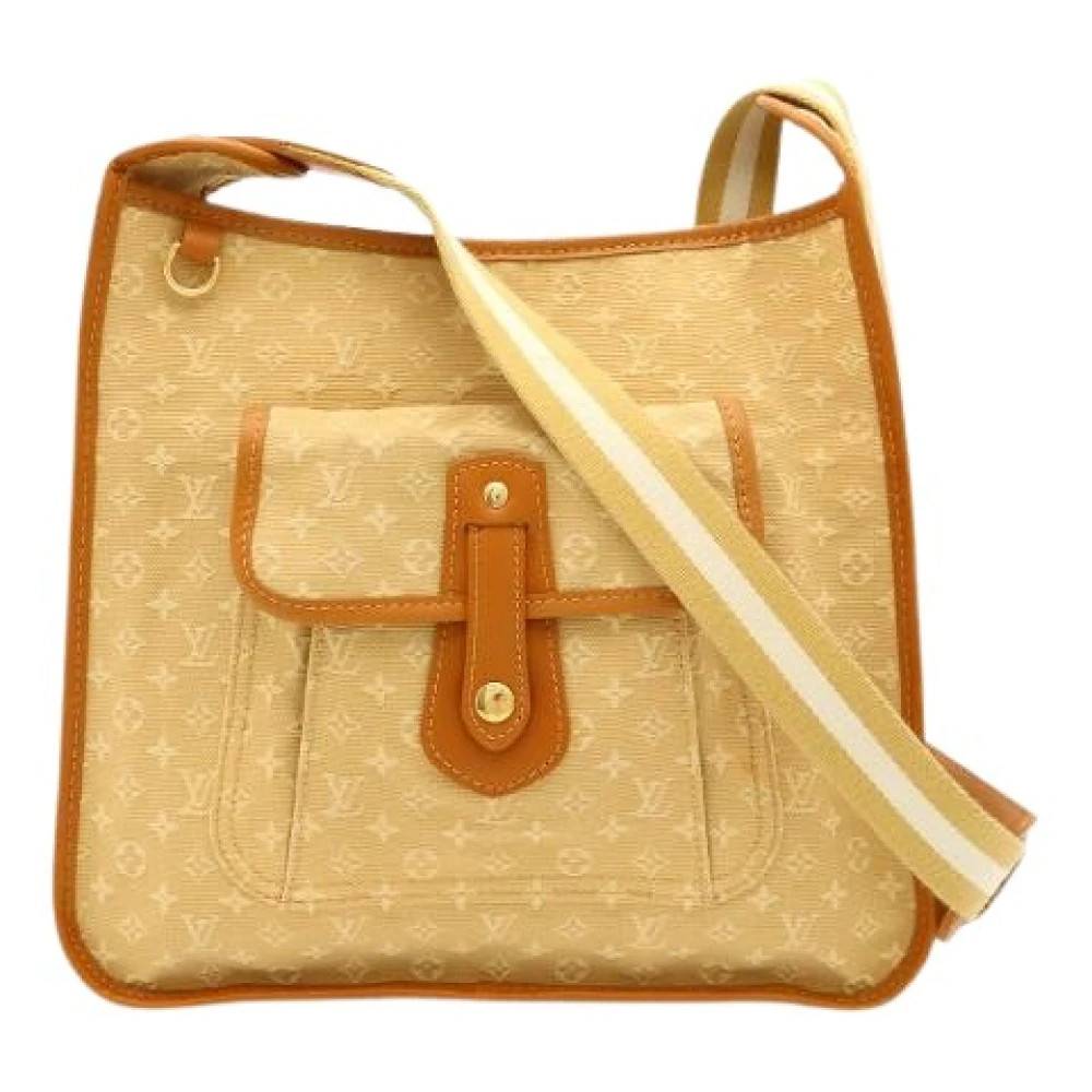 Louis Vuitton Vintage Pre-owned Monogram Mini Skuldertaske - Vintage - Dame - Beige - ONE SIZE - Uld