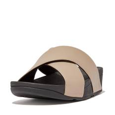 Sandals LULU Cross Slide Latte Beige cm [Fit Flop] Sandals-Leather Women's 24.0