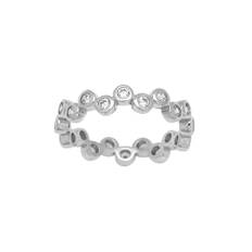 Rhod. sølvring EMMYNOR 4mm Str.50