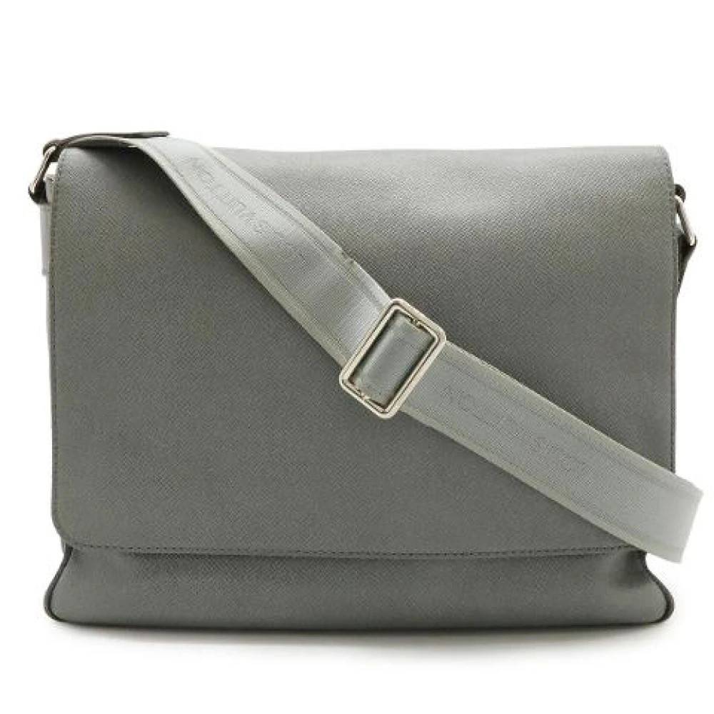 Louis Vuitton Vintage Pre-owned Roman MM Taiga Skuldertaske - Vintage - Herre - Grå - ONE SIZE - Uld