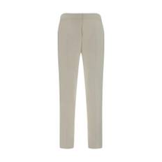 Alexander McQueen, Byxor, Dam, L, Högmidjade byxor med framlucka - white (L)