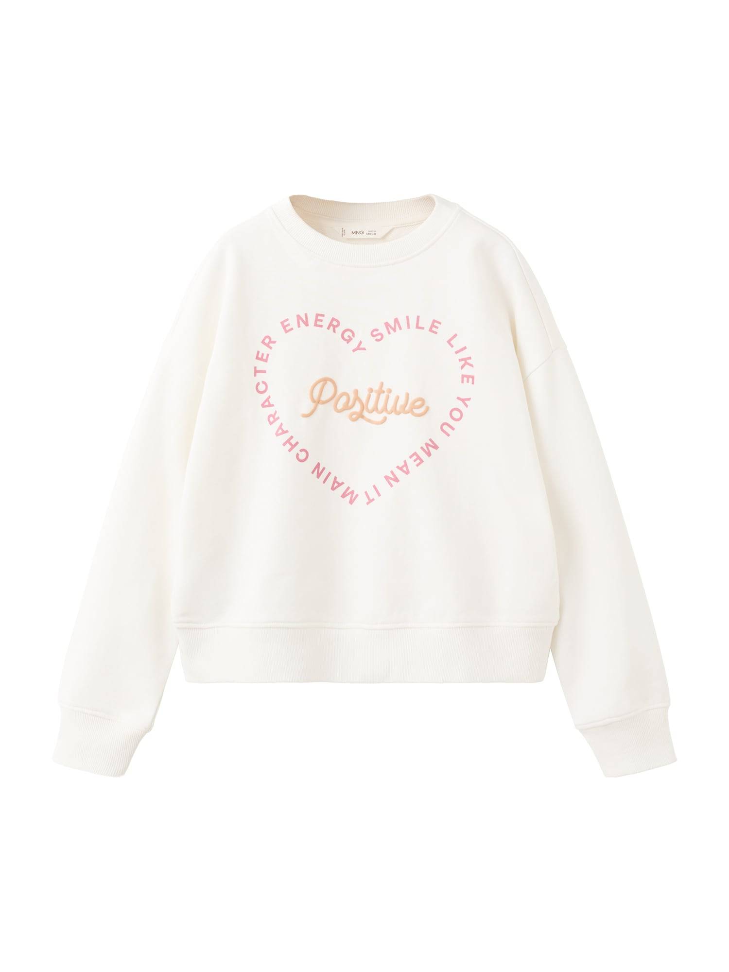 MANGO KIDS Sweatshirt 'JANE'  abrikos / lyserød / offwhite