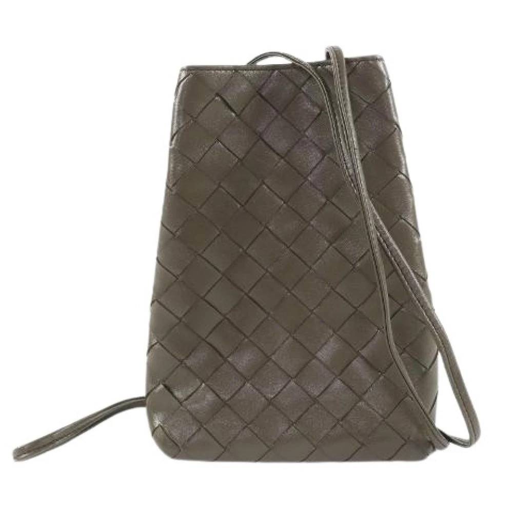 Bottega Veneta Vintage Pre-owned Intrecciato Læder Skuldertaske - Vintage - Dame - Grøn - ONE SIZE - Uld