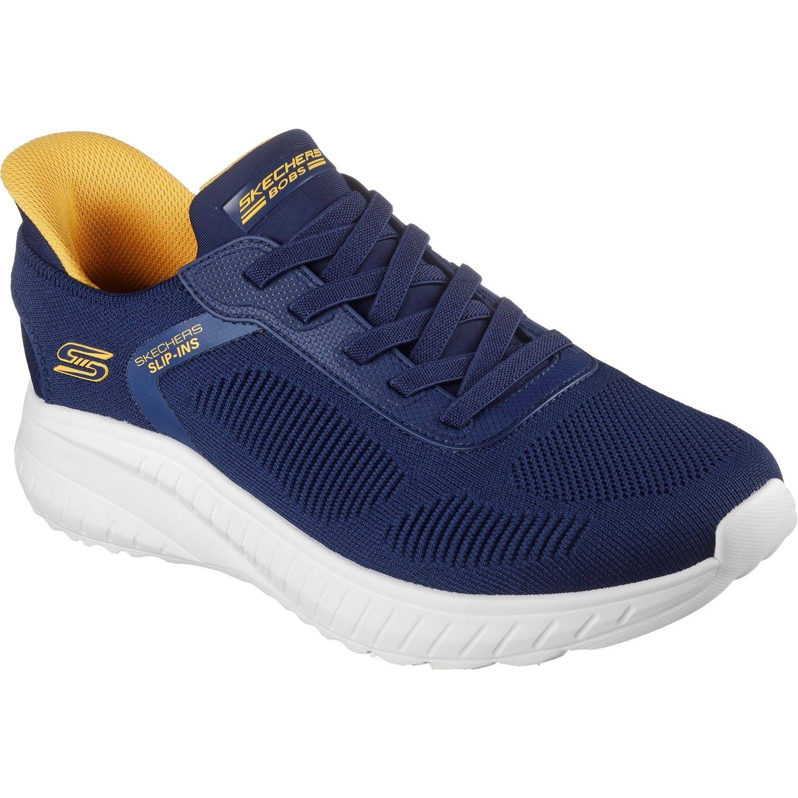 Skechers BOBS Sport Squad Chaos Solid Step Textile Träningsskor i marinblå för herr - Marin