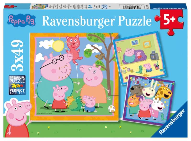 Ravensburger pussel - Peppas' Family And Friends 3x49 bitar Default Title