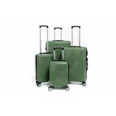 Set of 4 Ultra Light ABS hard suitcases - Lys Paris 1886/4 - Olive