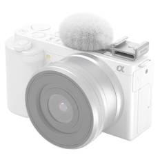 SMALLRIG Cold Shoe Adapter med Furry Windscreen (Vit) för Sony ZV-1 II/ZV-1 / ZV-1F / ZV-E1 / ZV-E10-4734