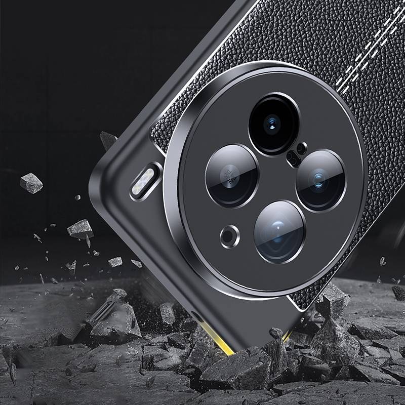 For Vivo X200 Pro Case Cover Vivo X200 Pro Mini Capas Shockproof Armor Phone Bumper Back Armor Soft TPU Leather Fundas Vivo X200