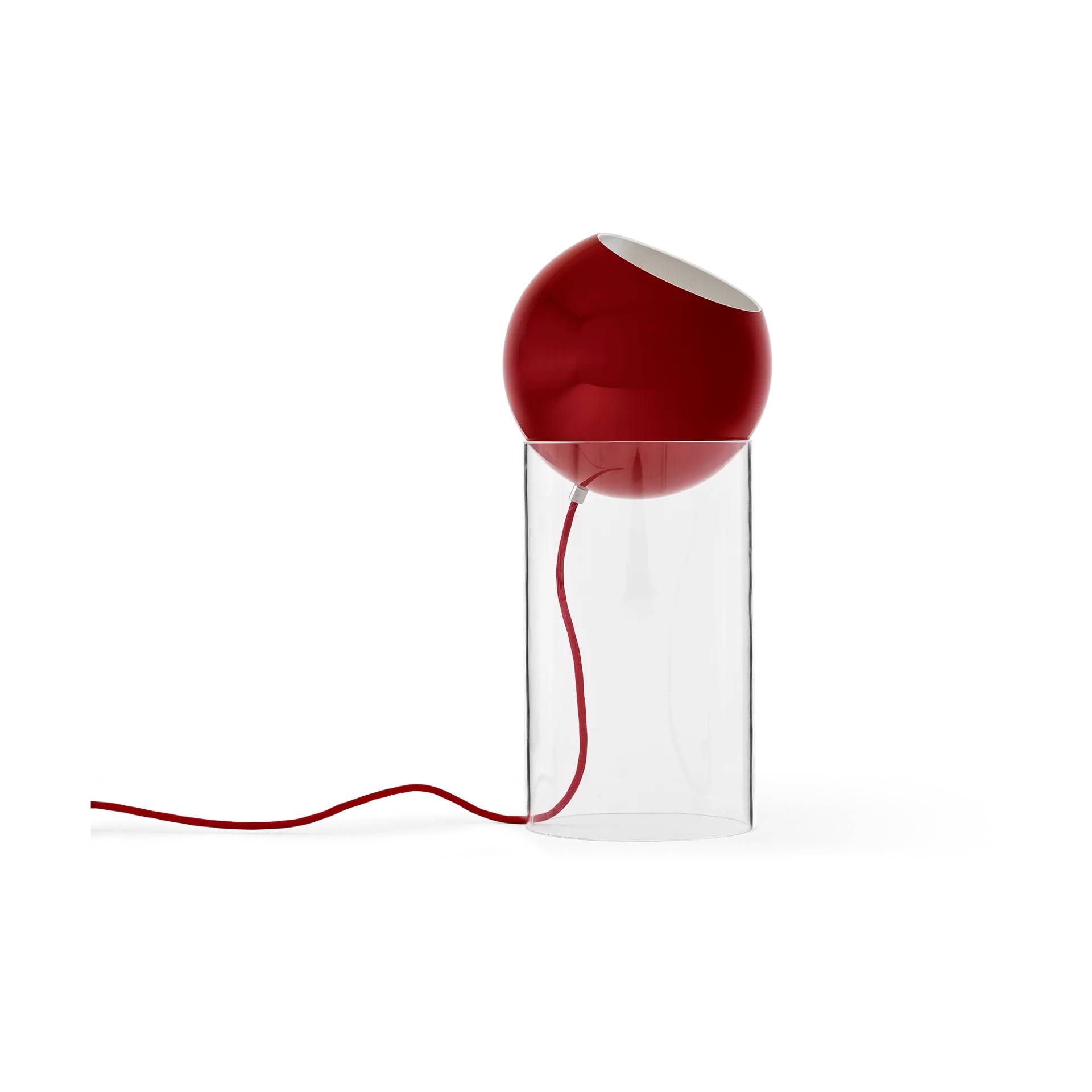 &Tradition Topan VP14 golvlampa 46,5 cm Clear-vermilion red
