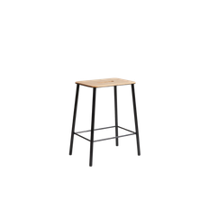 Adam Stool | Black / Oak | H50 - H50 / Black / Oak