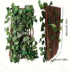 TEMU Privacy Fence With Artificial Watermelon Leaves - Outdoor Garden Screen, Protective Hedge Wall For Home & Patio Decor