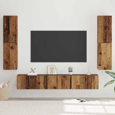 vidaXL TV-møbelsæt 7 pcs Gammelt træ 60 x 30 x 30 cm Konstrueret træ