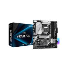 ASRock Motherboard Z490M Pro4 Compatible with Intel 10th Generation CPU Z490 Chipset Micro ATX Motherboard Authorized Distributor (LGA1200) [Domestic