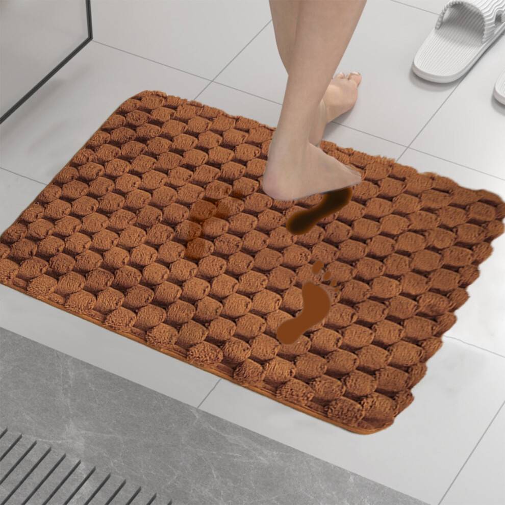 OYIGU Badeværelsesmåtter Badeværelsesdøråbning Absorberende Tæppe Toilet Skridsikre Fodmåtter Dørmåtter Indgang Toiletmåtter, Nem at