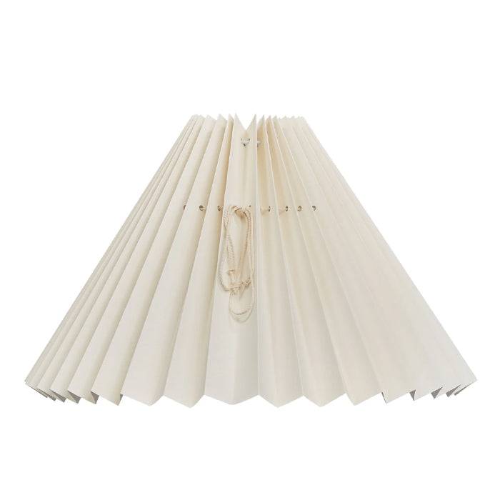 Plisseret lampeskærm | Beige - 22 cm
