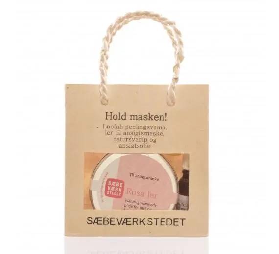 Gavesæt Hold Masken - Rosa Ler