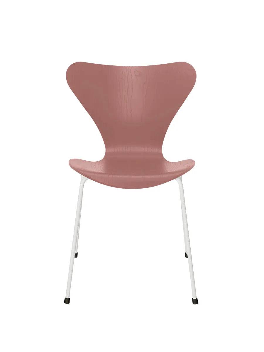 3107 Serie 7 stol i farvet ask af Arne Jacobsen Wild Rose / Hvid - Jacobsen Plus