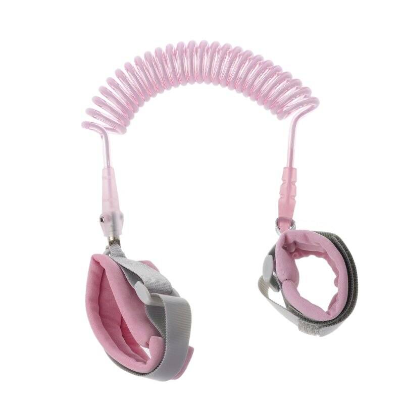 Justerbar barn säkerhetssele barn handled koppel antiförlorad länk barn bälte gång assistent baby rullator armband 1.5-2.5m - Rosa / 150cm