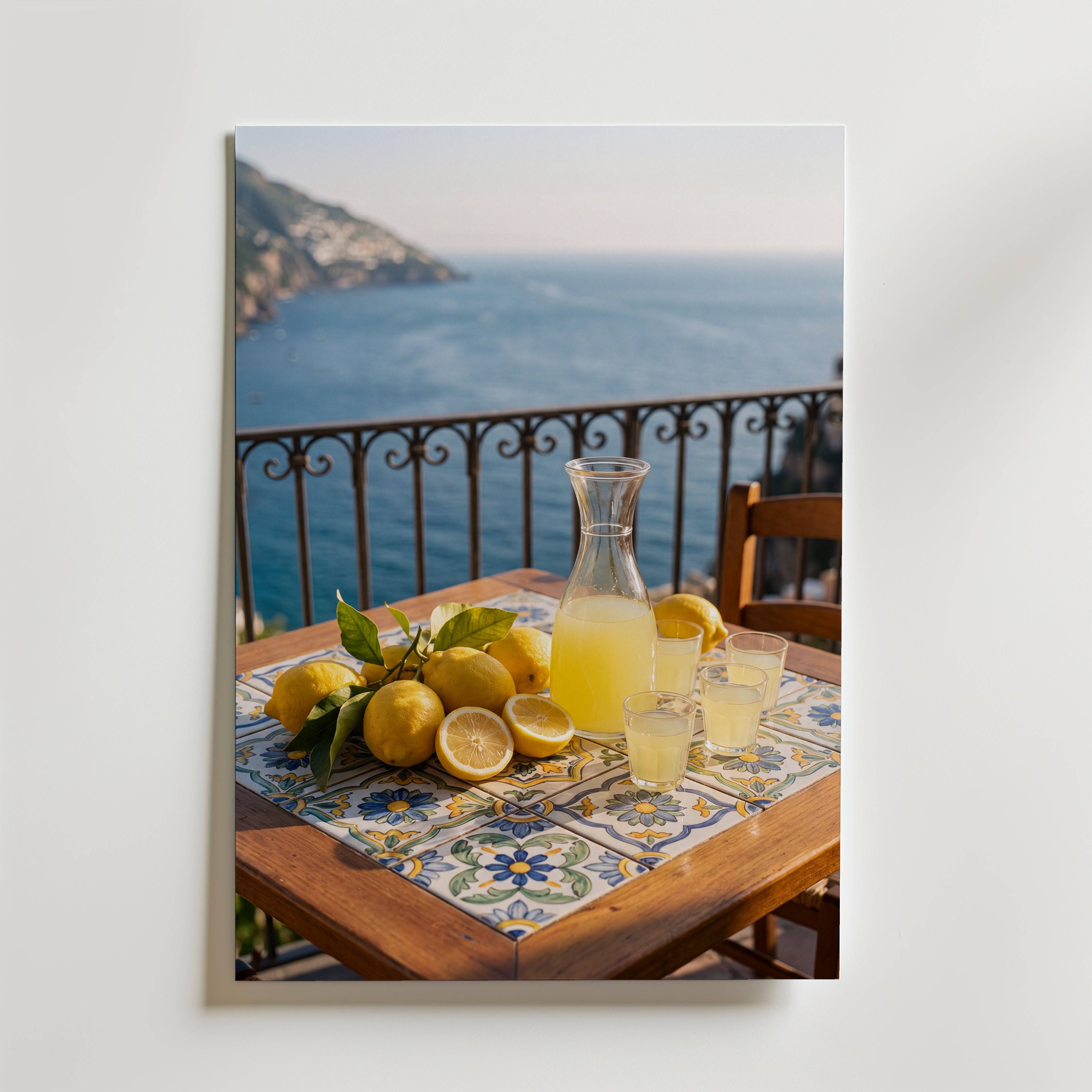 Limoncello on the Terrace Poster - Premium Canvas 30x40 cm Utan passepartout