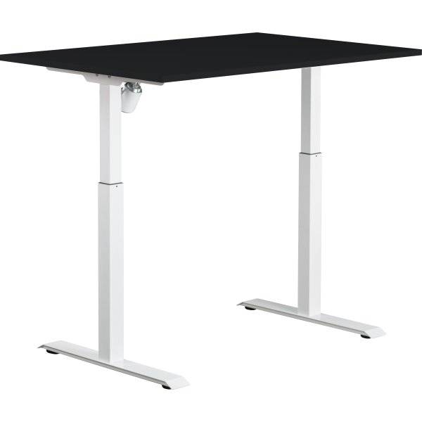 Sun-Flex I hæve-sænkebord, 120x80, Hvid/sort