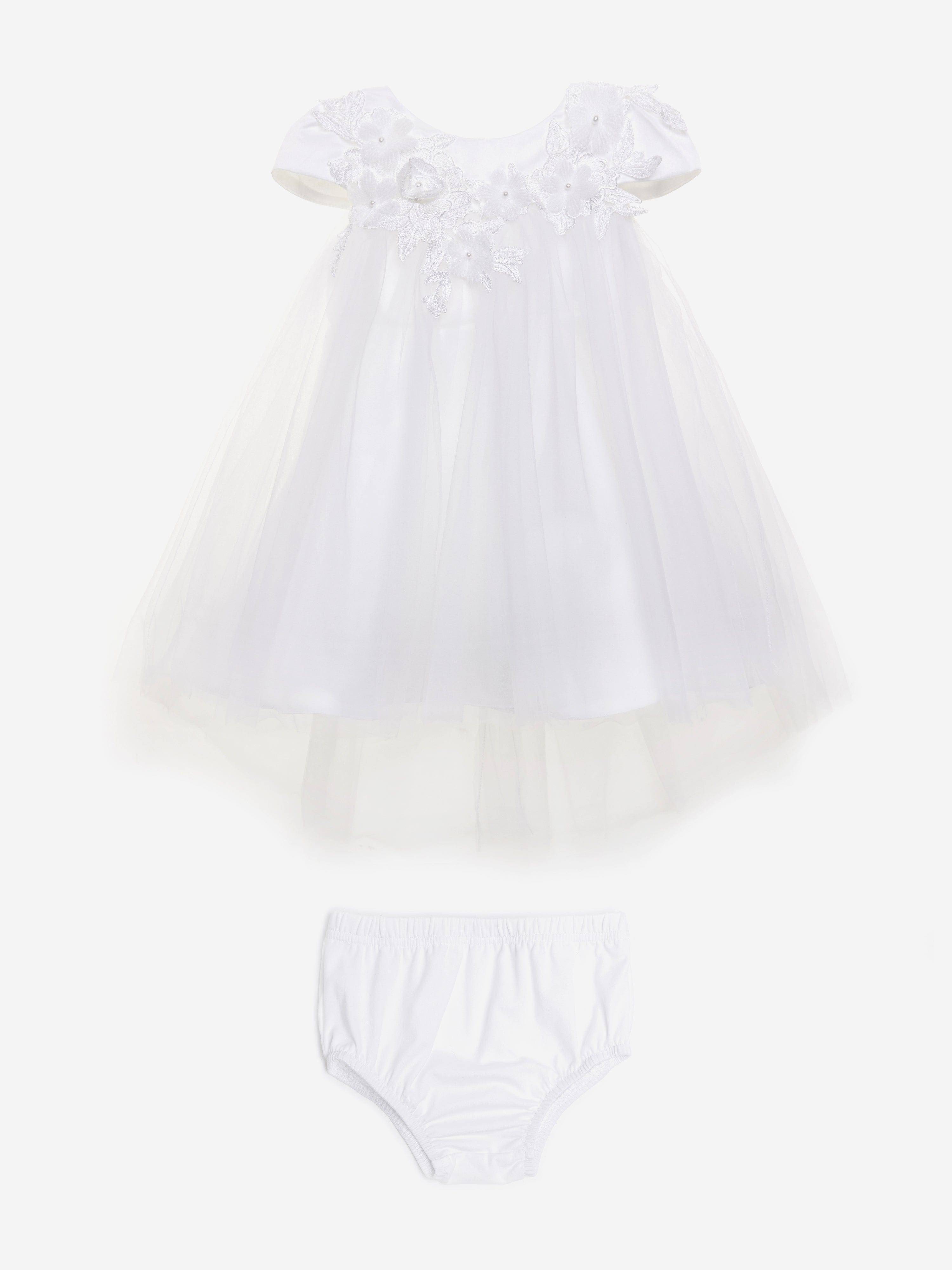 iAMe Baby Girls Angelic Dress in White - White / 9 Mths (9 Mths)